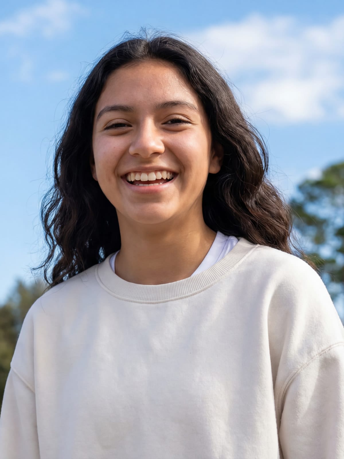 A teen, connecting with someone